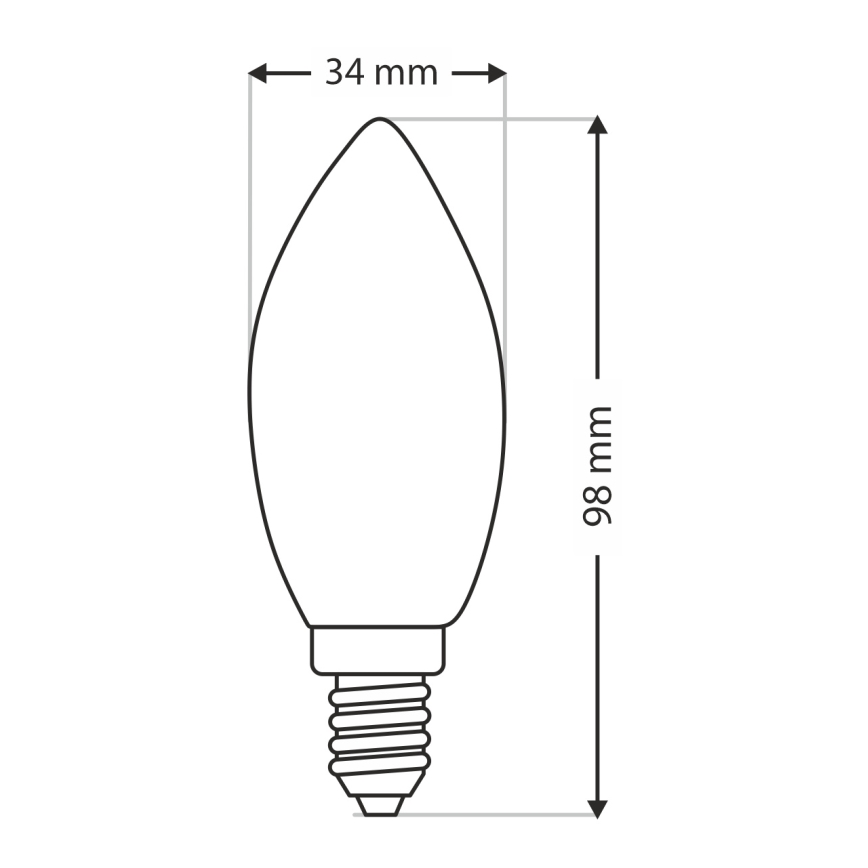 Robust lyspære C35 E14/40W/230V 2700K