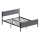 Robust metalseng KAROM 140x200 cm, grå — bæreevne 200 kg