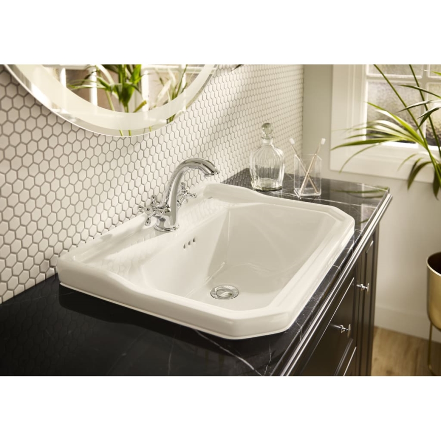 Roca A3270A5000 - Nedfældet vask CARMEN 60x45 cm keramik/hvid
