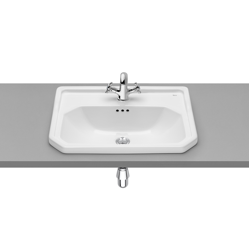 Roca A3270A5000 - Nedfældet vask CARMEN 60x45 cm keramik/hvid