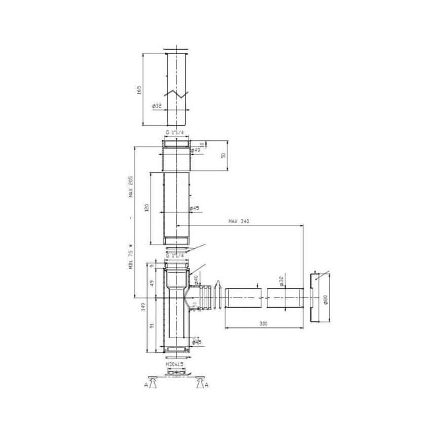 Roca A506403110 - Rund vaskesifon ROCA poleret krom