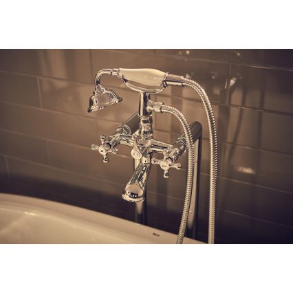 Roca A5A014BC00 - Badekarssæt med CARMEN badekarsbatteri i blank krom