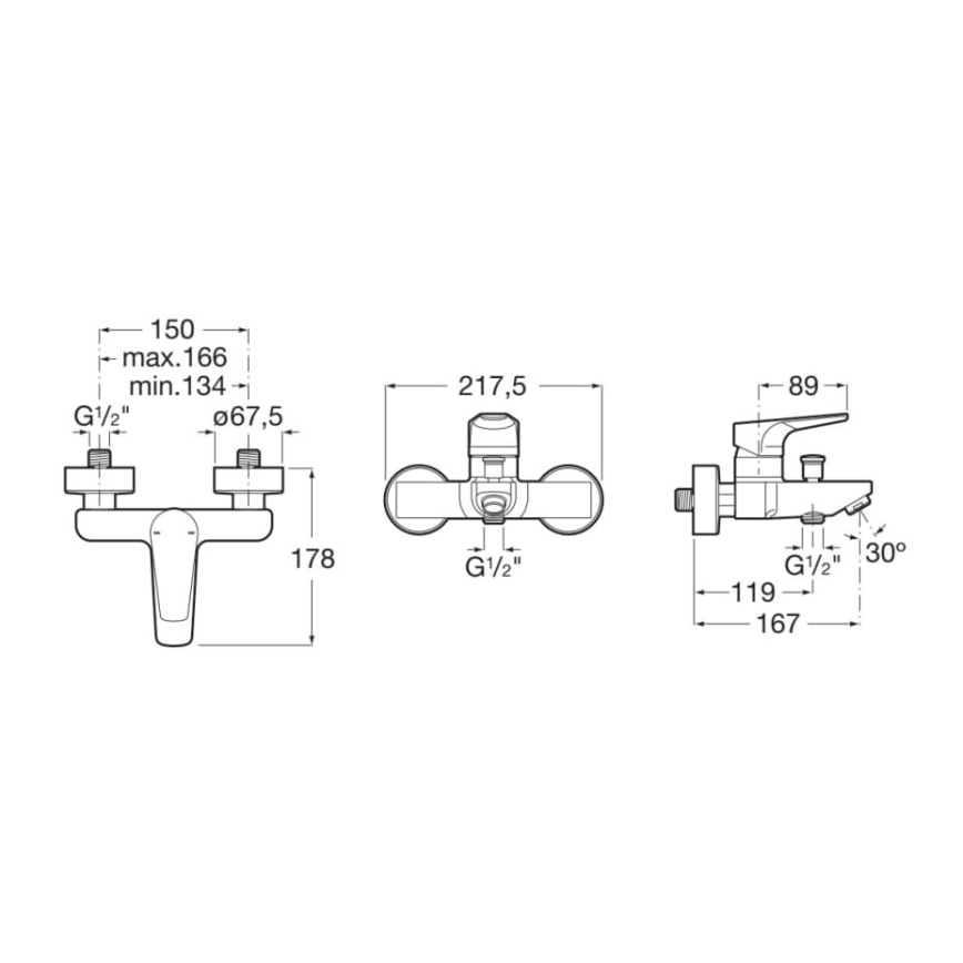 Roca A5A0290C00 - Hane til badekar ATLAS skinnende krom