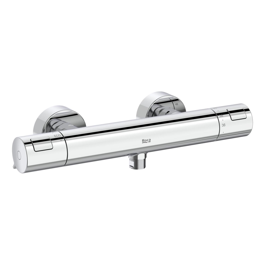 Roca A5A2E18C00 - Bruser termostatisk tap T-500 skinnende krom