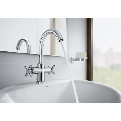 Roca A5A3043C00 - Hane + afløb m. overløb LOFT 27 cm skinnende krom