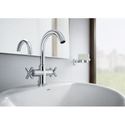 Roca A5A3043C00 - Hane + afløb m. overløb LOFT 27 cm skinnende krom