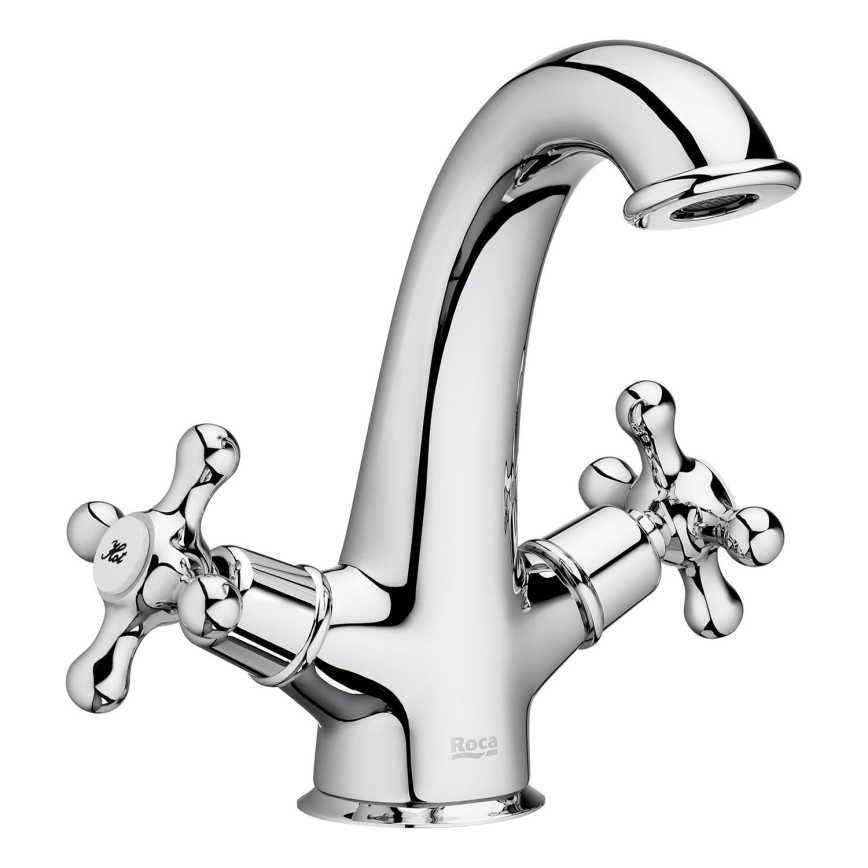 Roca A5A3A4BC00 - Håndvaskarmatur med overløbsventil CARMEN 17,8 cm blank krom