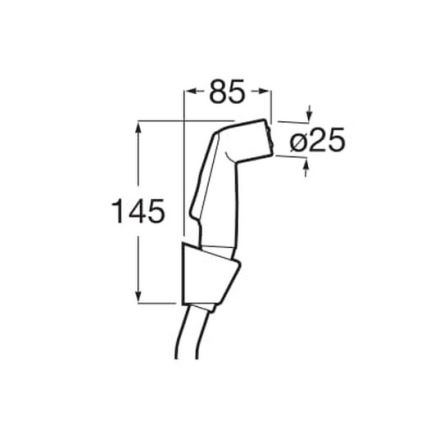 Roca A5B9130C00 - Bidetbruser BE-FRESH poleret krom