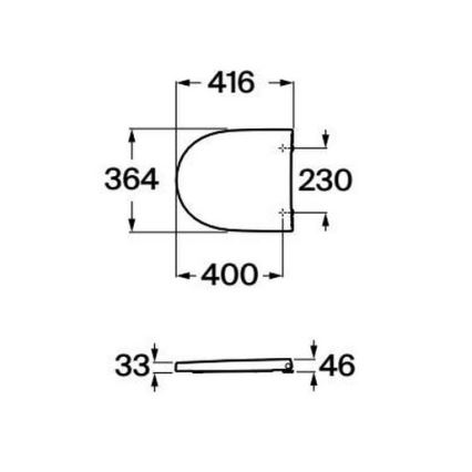 Roca A8012AC00B - Toiletsæde SoftClose MERIDIAN supralit/hvid