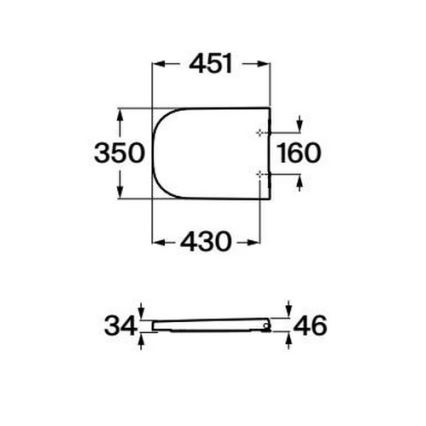 Roca A80147200B - Toiletsæde SoftClose GAP supralit/hvid