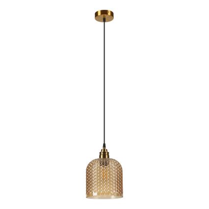 ROCCO pendel på ledning 1xE27/15W/230V guld/røget beige
