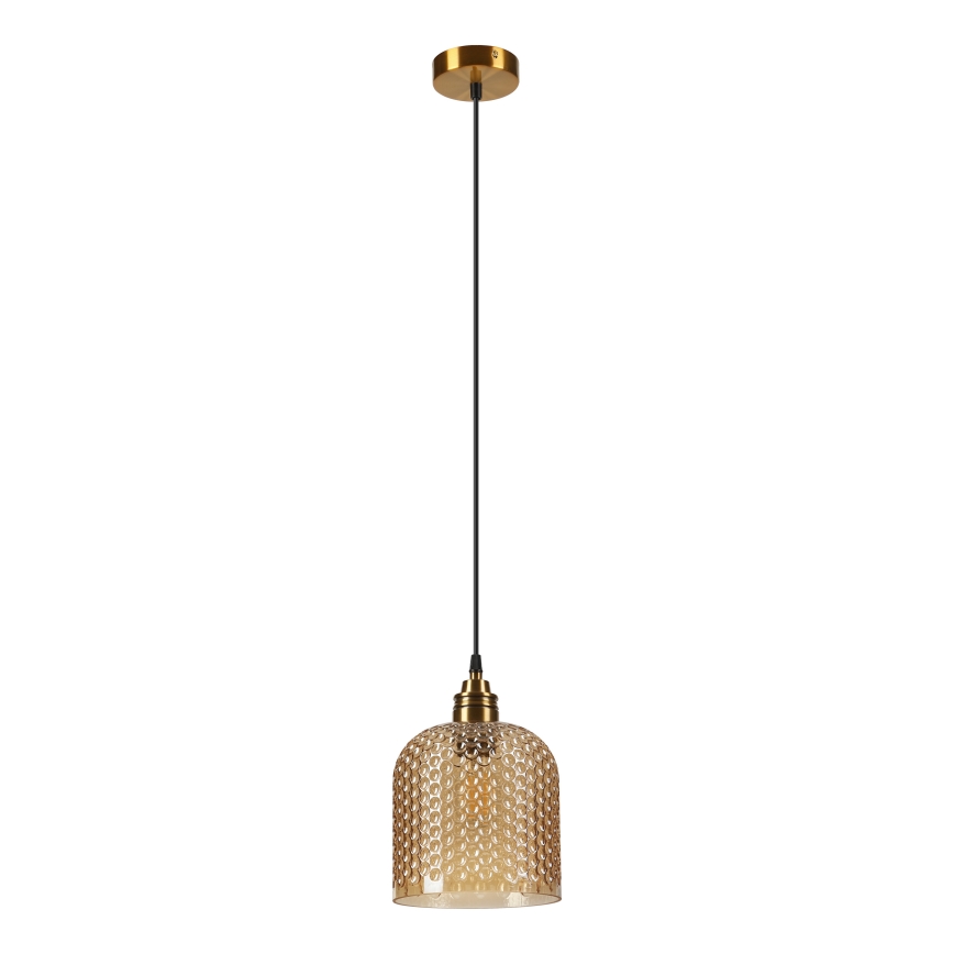ROCCO pendel på ledning 1xE27/15W/230V guld/røget beige