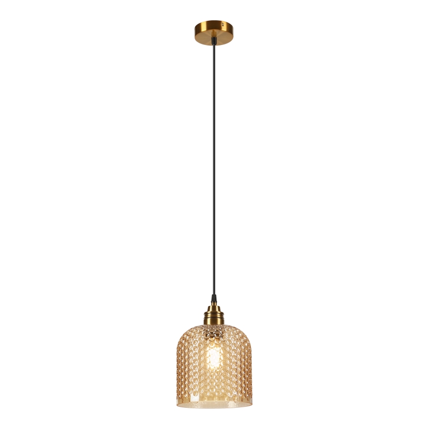 ROCCO pendel på ledning 1xE27/15W/230V guld/røget beige