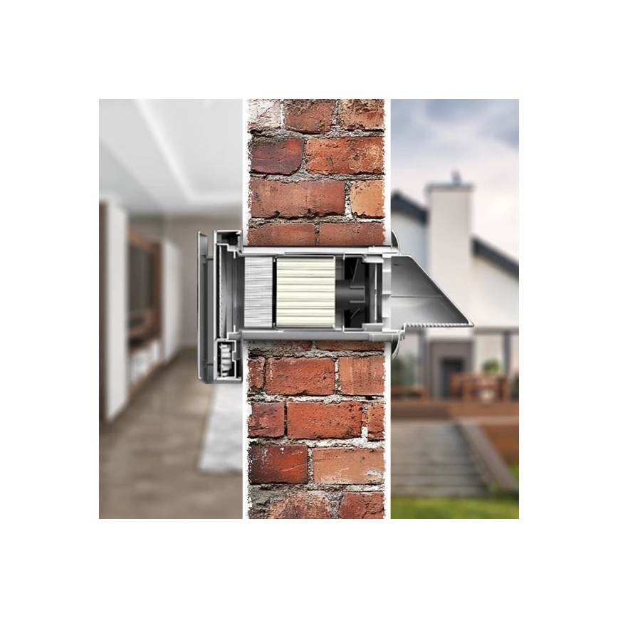 Room heat recovery unit 12W Wi-Fi Tuya + fjernbetjening