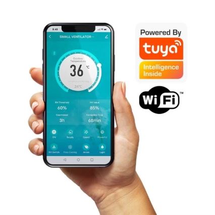 Room heat recovery unit 12W Wi-Fi Tuya + fjernbetjening