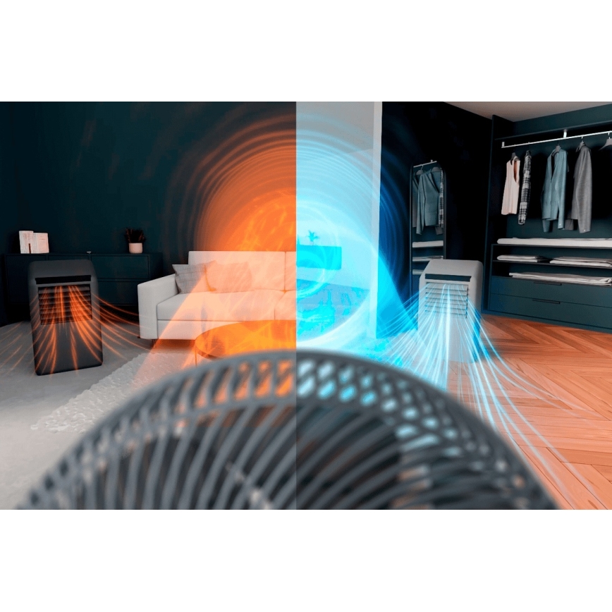 Rowenta - Bordventilator TURBO SWIFT COMPACT 230V blå + fjernbetjening