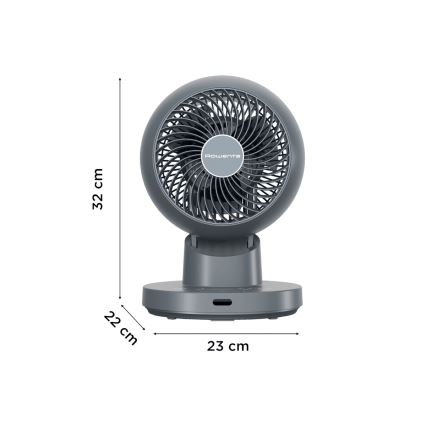 Rowenta - Bordventilator TURBO SWIFT COMPACT 230V blå + fjernbetjening