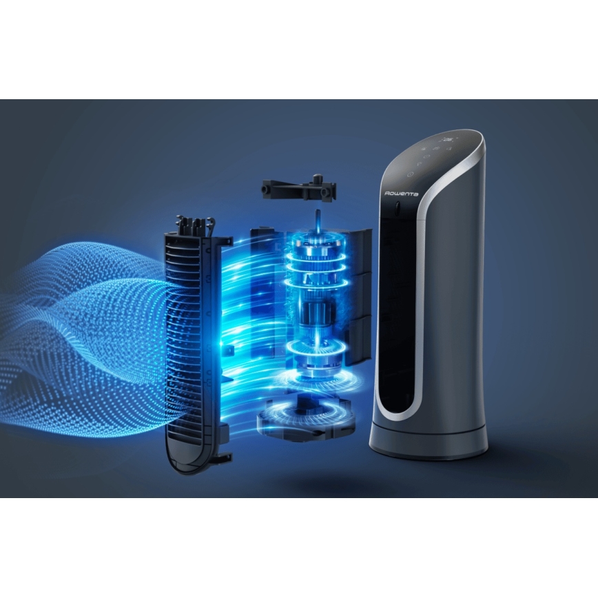 Rowenta - Gulvventilator EOLE COMPACT 30W/230V sort