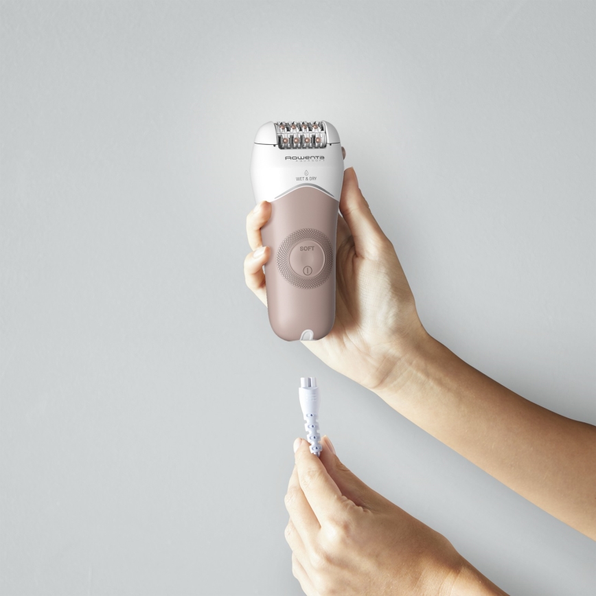 Rowenta - Epilator WET&DRY 4,5W/5V 600 mAh beige/guld