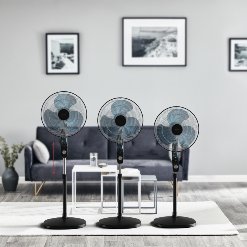 Rowenta - Gulvventilator med myggeskræmmer ESSENTIAL+ 60W/230V 130 cm sort