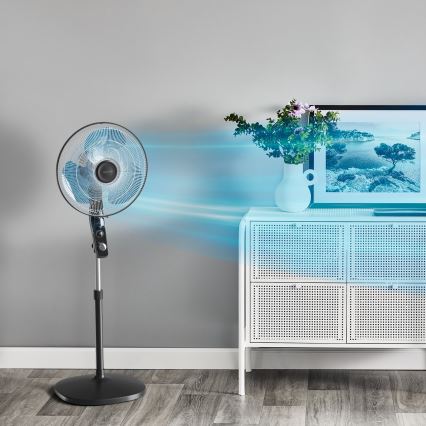 Rowenta - Gulvventilator med myggeskræmmer ESSENTIAL+ 60W/230V 130 cm sort