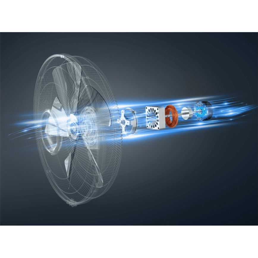 Rowenta - Gulvventilator TURBO SILENCE 55W/230V 147 cm hvid + fjernbetjening