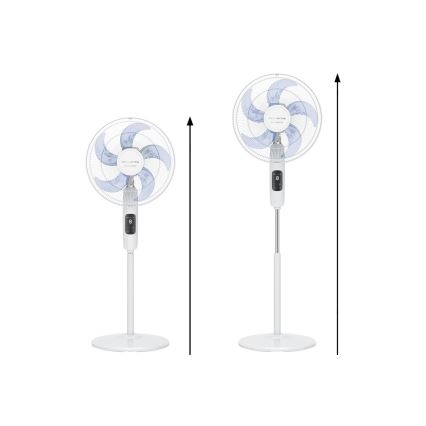 Rowenta - Gulvventilator TURBO SILENCE 55W/230V 147 cm hvid + fjernbetjening