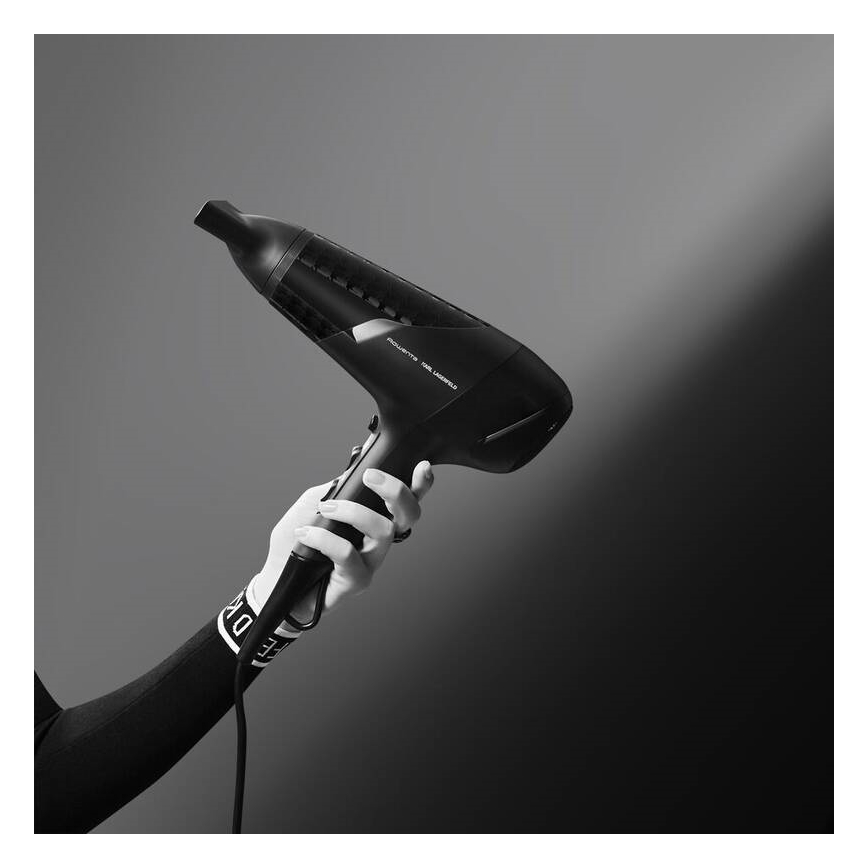 Rowenta - Hårtørrer KARL LAGERFELD STUDIO DRY 2100W/230V sort