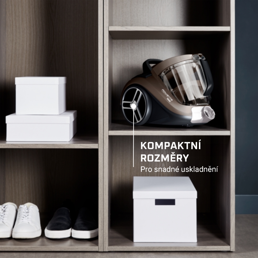 Rowenta - Poseløs støvsuger COMPACT POWER XXL 2,5 l 900W/230V brun