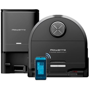 Rowenta - Smart robotstøvsuger med moppe X-PLORER S240 + AI Animal & Allergy Wi-Fi 5200 mAh