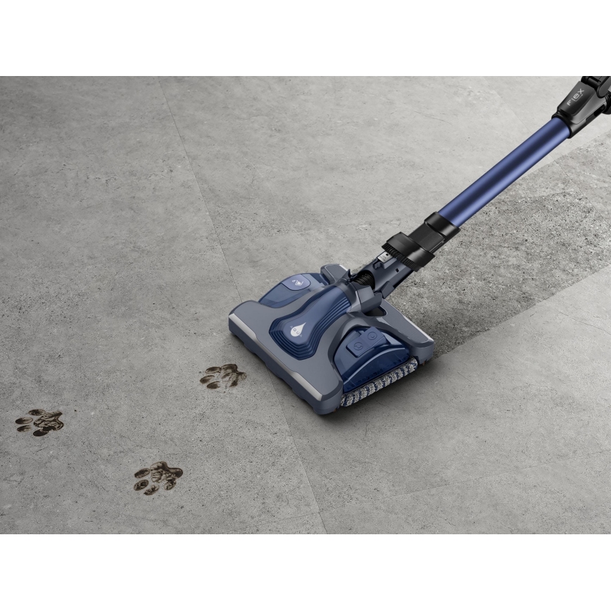 Rowenta - Støvsuger med moppe X-FORCE FLEX ANIMAL AQUA AUTO 3-i-1 480W/32,4V 2500 mAh blå