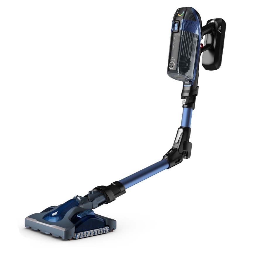 Rowenta - Støvsuger med moppe X-FORCE FLEX ANIMAL AQUA AUTO 3-i-1 480W/32,4V 2500 mAh blå
