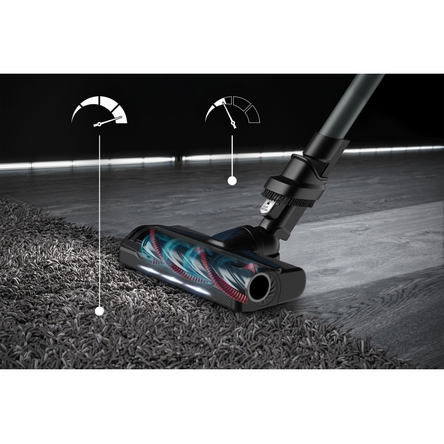 Rowenta - Støvsuger med moppe X-FORCE FLEX ANIMAL AQUA AUTO 4-i-1 250W/25,2V 2500 mAh sort/blå