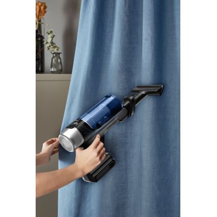 Rowenta - Støvsuger med moppe X-FORCE FLEX ANIMAL AQUA AUTO 4-i-1 250W/25,2V 2500 mAh sort/blå