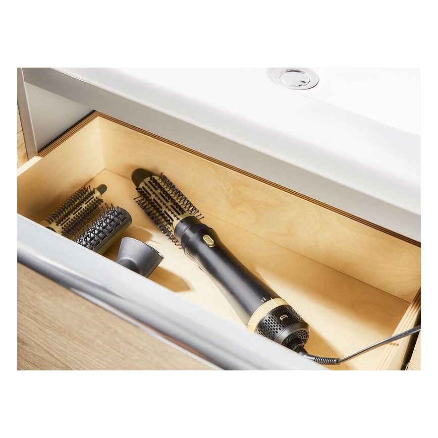 Rowenta - Varmluftsbørste EXPRESS STYLE 800W/230V sort/guldfarvet