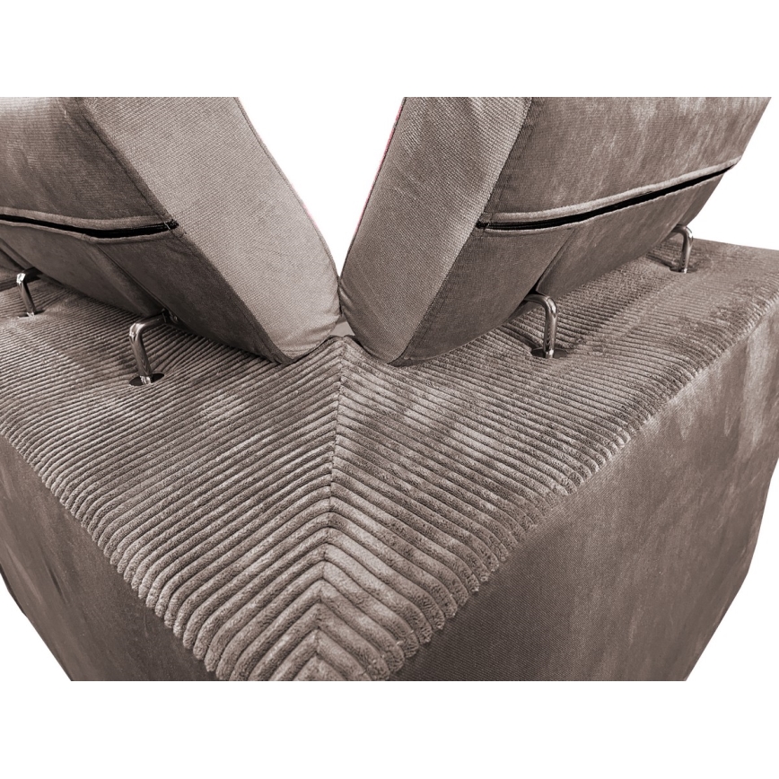 Sovesofa med universal U-hjørne og opbevaringsplads SALVADA beige