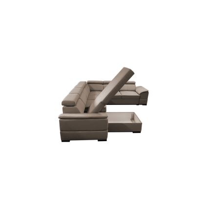 Sovesofa med universal U-formet hjørne og opbevaringsplads GRANADA beige