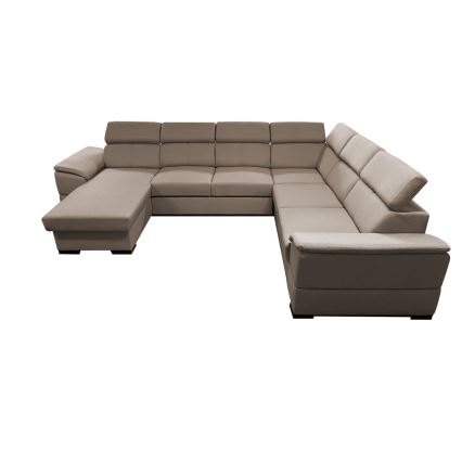 Sovesofa med universal U-formet hjørne og opbevaringsplads GRANADA beige
