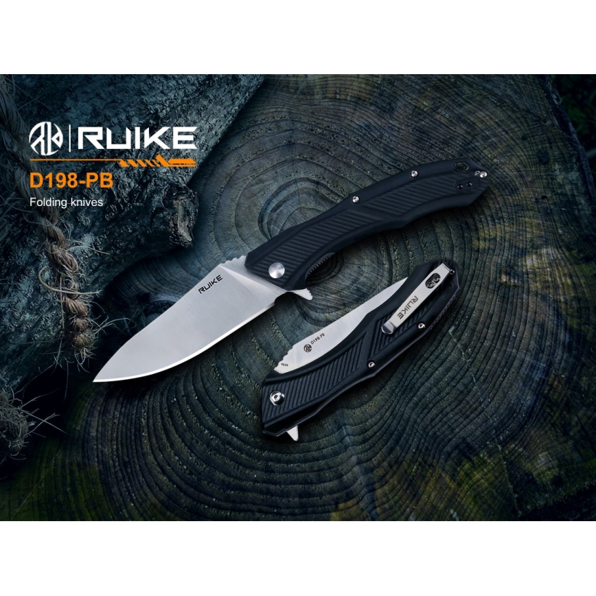 Ruike RUD198PB - Foldekniv 23,1 cm sort