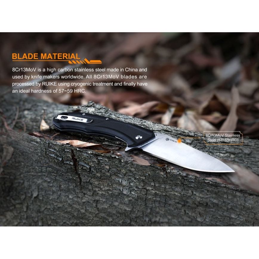 Ruike RUD198PB - Foldekniv 23,1 cm sort