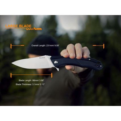 Ruike RUD198PB - Foldekniv 23,1 cm sort