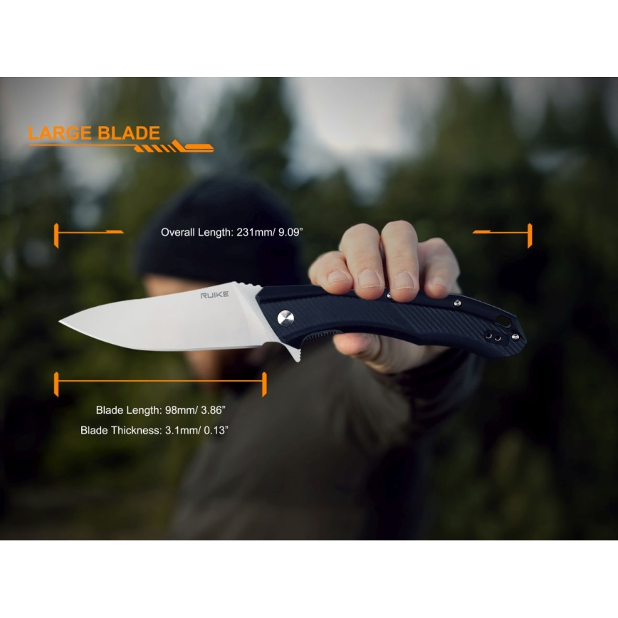Ruike RUD198PB - Foldekniv 23,1 cm sort