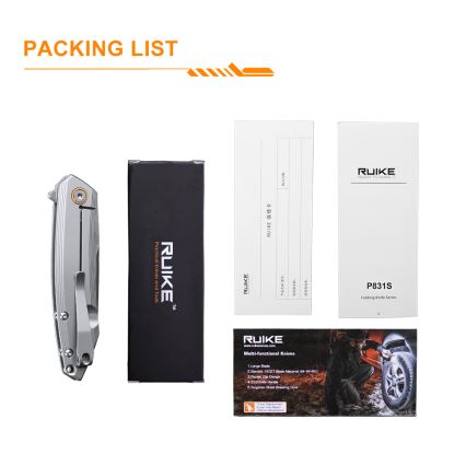 Ruike RUP831SSA - Kompakt foldekniv 19,5 cm sølvfarvet