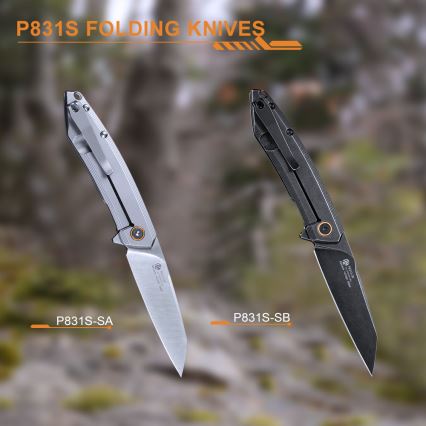 Ruike RUP831SSB - Kompakt foldekniv 19,5 cm sort