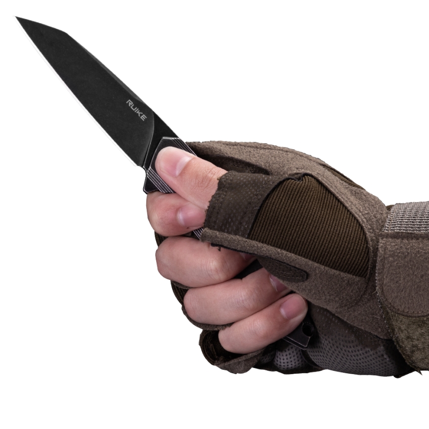 Ruike RUP831SSB - Kompakt foldekniv 19,5 cm sort