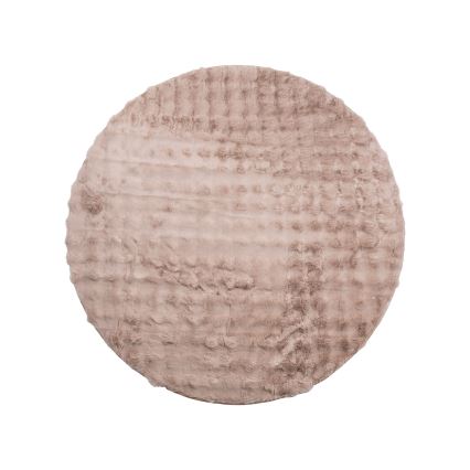 Rundt tæppe RABBIT BUBBLE 160 cm beige