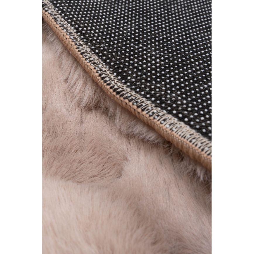 Rundt tæppe RABBIT BUBBLE 160 cm beige