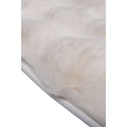 Rundt tæppe RABBIT BUBBLE 160 cm, cremefarvet