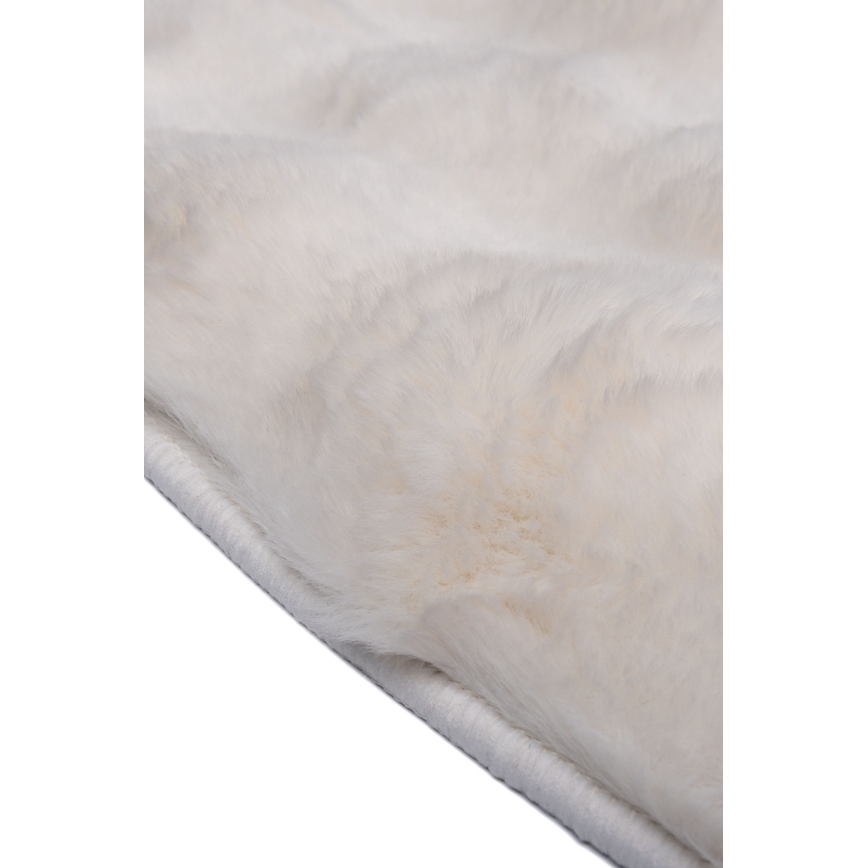 Rundt tæppe RABBIT BUBBLE 160 cm, cremefarvet