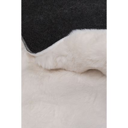 Rundt tæppe RABBIT BUBBLE 160 cm, cremefarvet